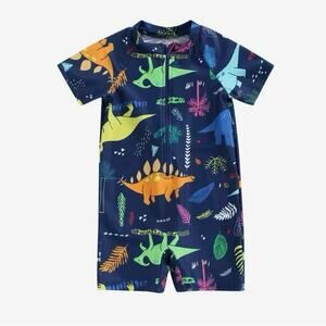 New dinosaur rashguard boy’s swim suit 3T